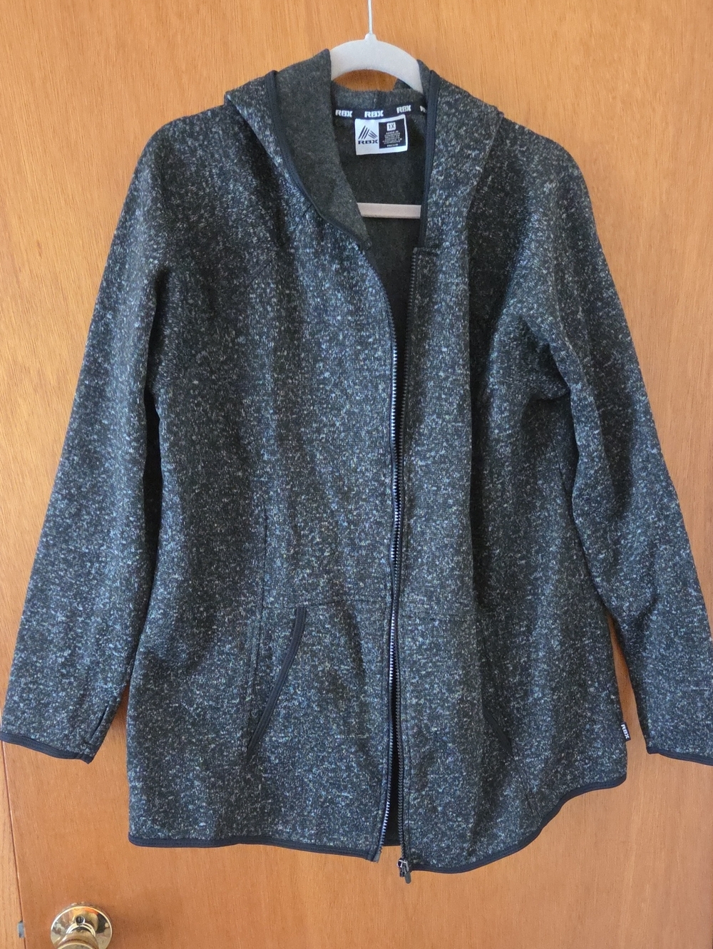 RBX Charcoal Gray Hooded Zip Cardigan - 1X